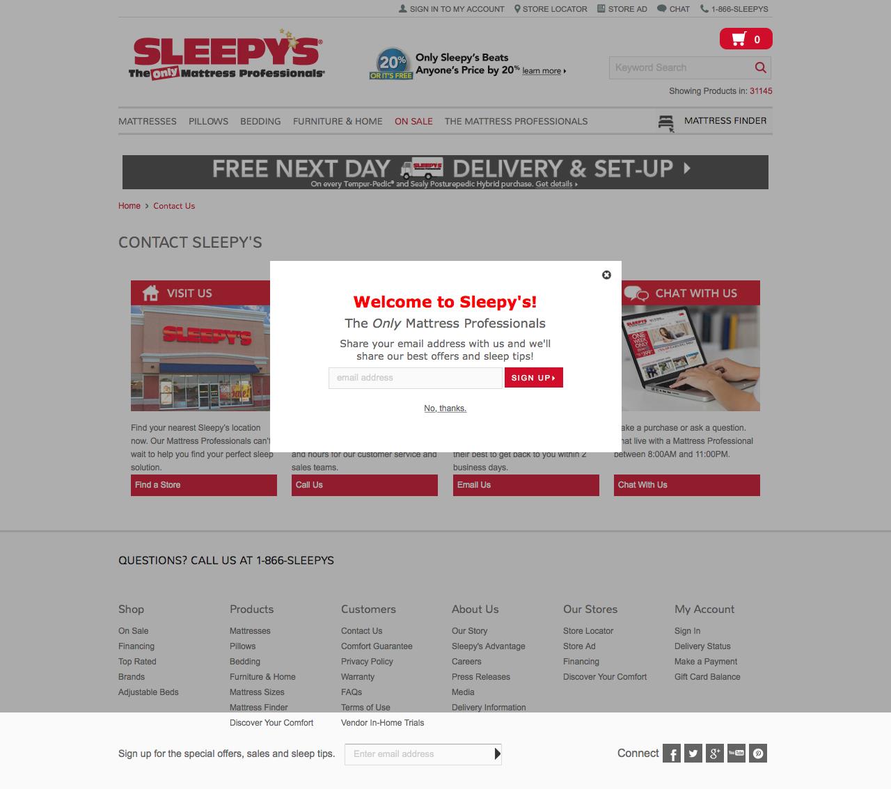 sleepys competitive intelligence and insights crayon sleepys customer service